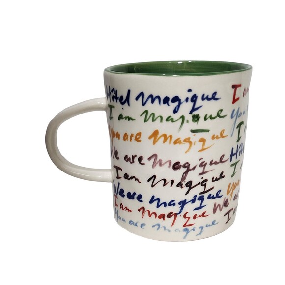 Hotel Magique for Anthropologie Melange Mug in "I AM" Ceramic Multicolor Words - Picture 1 of 7